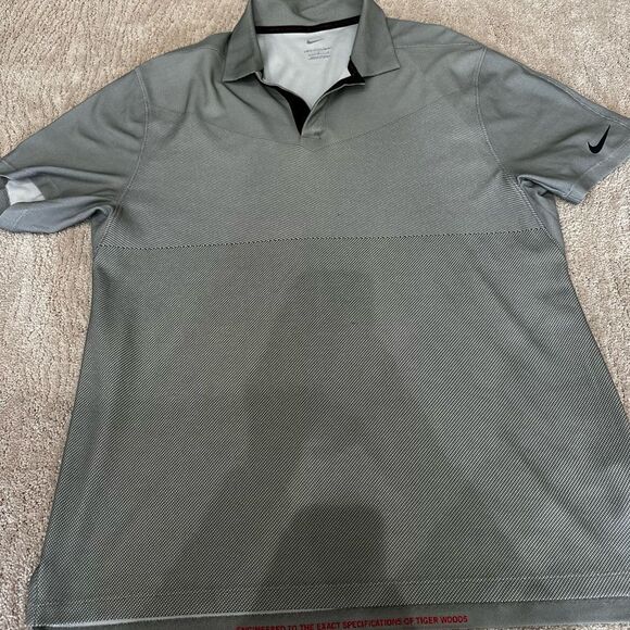 Nike Other - Nike Gray Polo Shirt Performance Design Tiger Woods